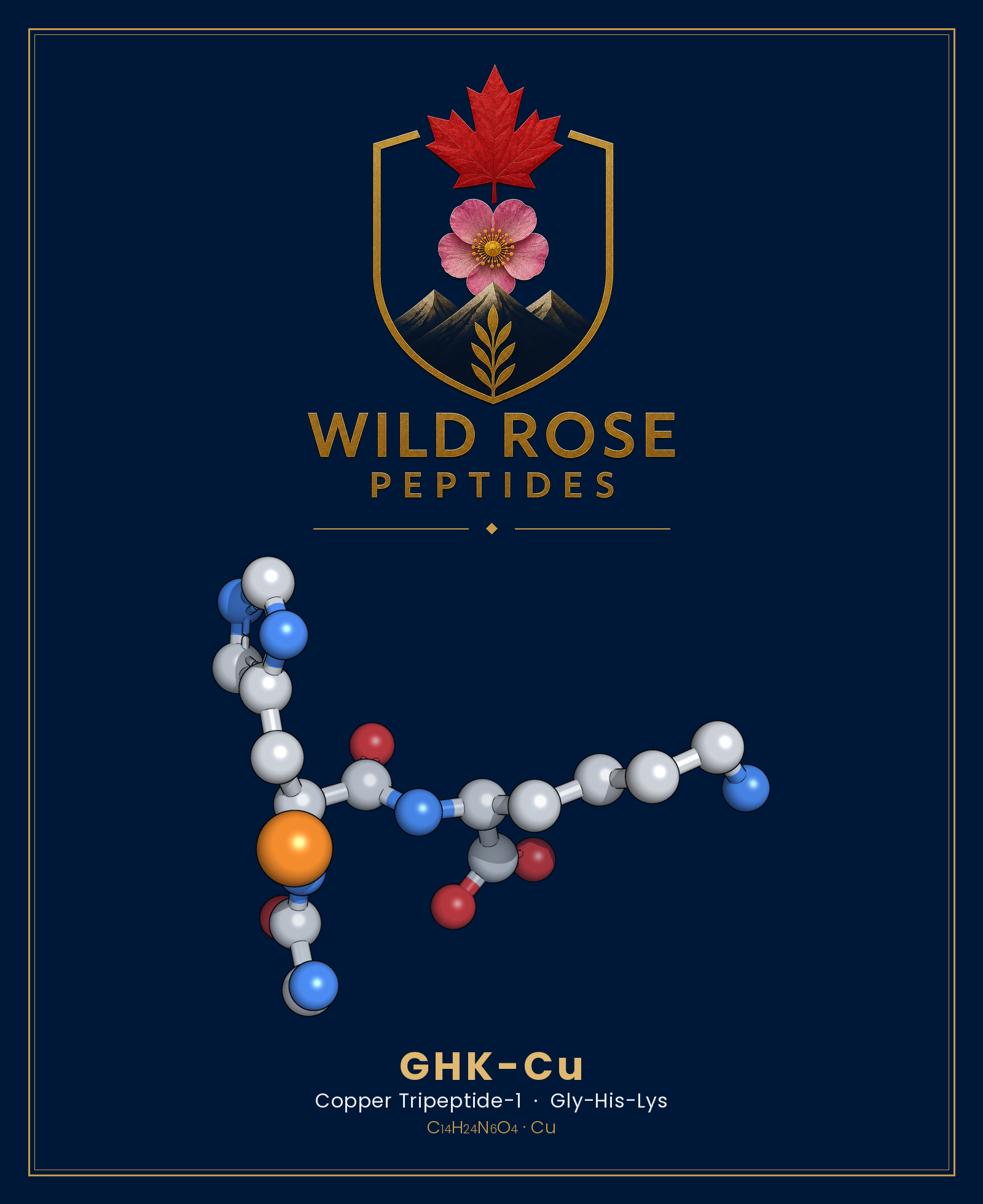 GHK-Cu 3D molecular structure rendering