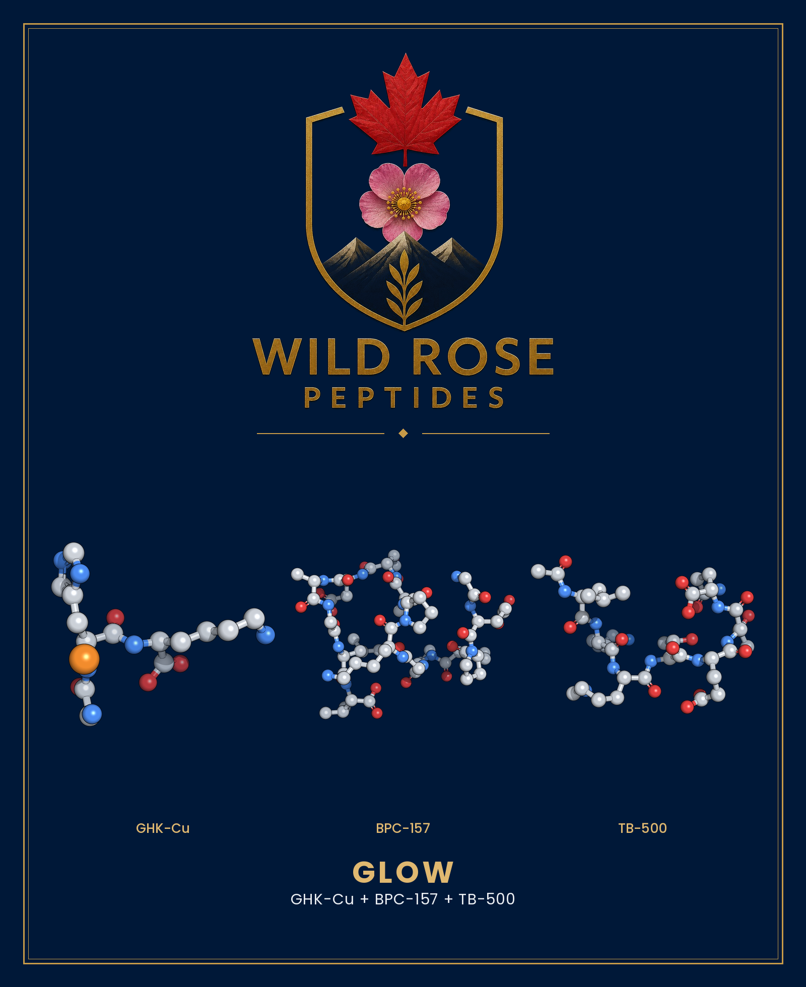 Glow 3D molecular structure rendering
