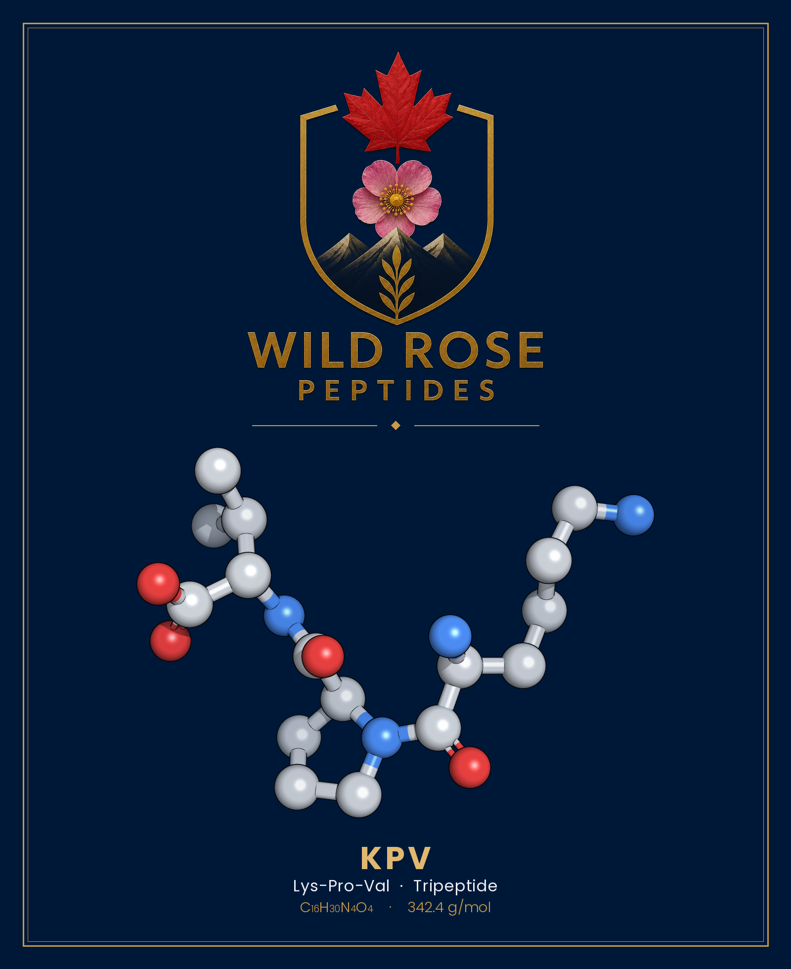 KPV Capsules 3D molecular structure rendering