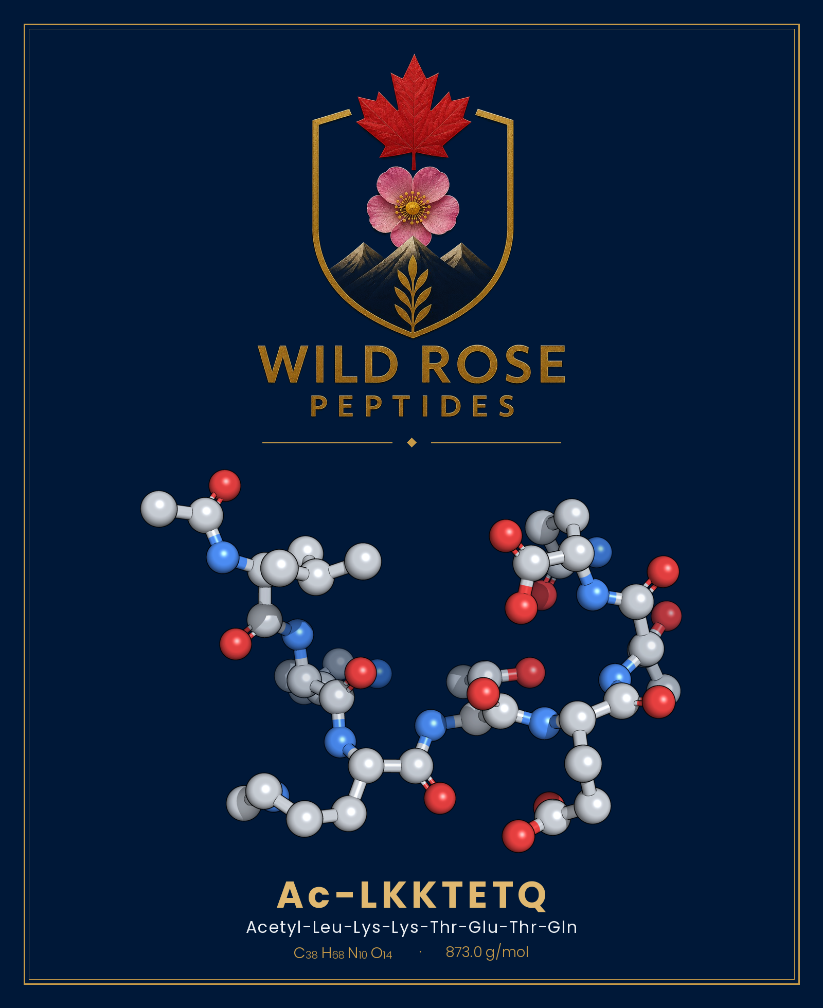 TB-500 3D molecular structure rendering
